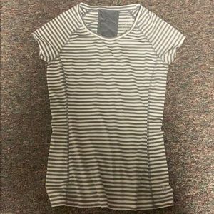 Gray and white t shirt